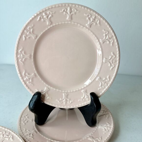 Set Of 4 JCPenney Home Collection 6 1/8” Appetizer Bread & Butter Plates Pink - Picture 3 of 9